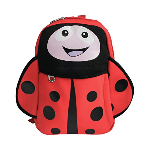 Preisvergleich Produktbild Emartbuy Kinder Süß Clever Rucksack Schule Kindergarten Reisetasche - Marienkäfer Rot
