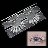 VONJUMA 2 Pares Pestañas Postizas Blancas Banda Tranparentes Suave Y Reutilizable Lashes Pestañas Postizas Naturales Halloween Cosplay Anime Eyelash Para Halloween Fiesta Escenario