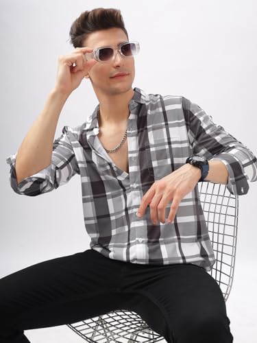 Image of BULLMER Trendy Regular Fit Striped Causal Full Sleeve Shirt for Men.