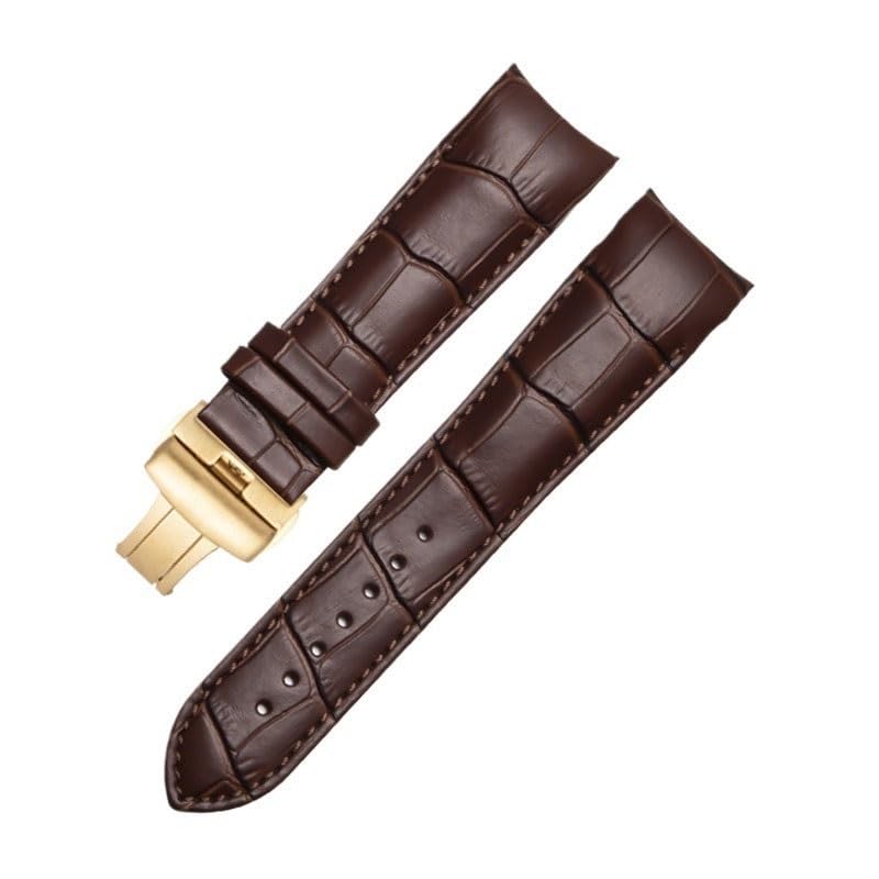Bracelet de montre en cuir marron 18mm pour Tissot Couturier T035