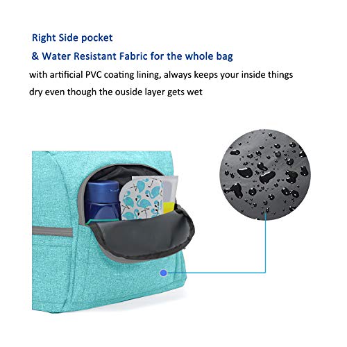 MarsBro Water Resistant Sports Gym Travel Weekender Duffel Bag with Shoe Compartment Tiffany Blue