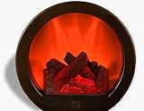 Led Kamin Elektrisch Deko Kaminfeuer mit Flammeneffekt, USB & Batteriebetrieben, 20 x 18.5 x 10.5 cm Lamp Touch-Bedienung, Elektrische Kamine für Kaminfeuer Simulation Tischkamin Ornament Nach Hause