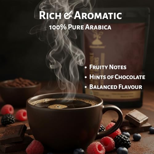 Mokka Farms Premium Roasted Coffee Beans 250g | 100% Arabica | Light Roast | Fresh Estate Coffee | Graded A/AA Whole Beans | Strong Flavor & Aroma | Farm to Fork Quality | Resealable Zip Lock Bag