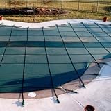 GLI Secur&Clean 30 FT X 60 FT Rectangular Solid Safety Cover System with Sure Flo Drain, Green