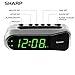 Sharp Digital Alarm Clock - Ascending Alarm Begins Faintly and Grows Increasing Louder, Gentle Wake Up Experience, Dual Alarm - Battery Back-up, Easy to Use with Simple Operation (Brushed Silver)