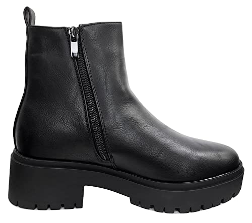 TOP Moda Womens Chelsea Ankle Boot Platform with Chunky Heel3