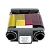 CBGR0100C YMCKO Ribbon Full Color Ribbon for Evolis Badgy 100 Badgy 200 Card Printers, 100 Prints