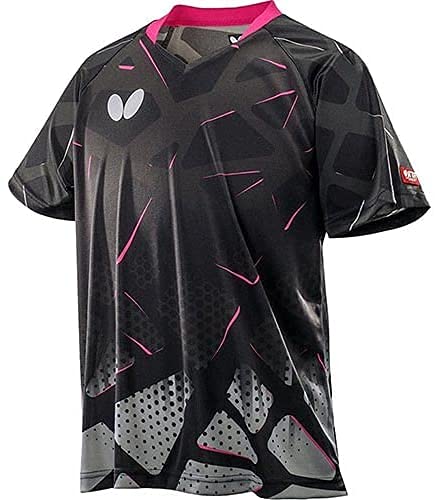 バタフライ 卓球 男女兼用 ゲームシャツ ネストン シャツ ブラック SS 45800