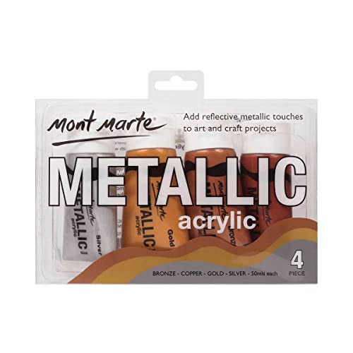 Mont Marte ACRYLIC PAINT METALLIC 4X50ML SET