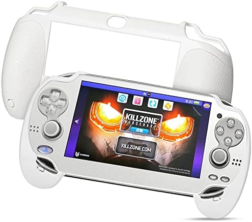 Sedicoca Trigger Grips Hand Grip Compatible Durable Joypad Plastic Flexible Hand Grip Compatible with for PS Vita Playstation Vita 1000 (PCH-1000) White