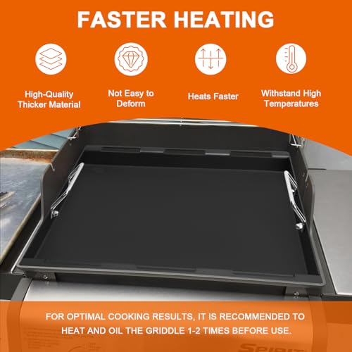DELSbbq Full-Size Grill Griddle Inserts for Weber Spirit 200 Spirit II 200 Series Gas Grills, Non-Stick Flat Top Griddle Replacement for Weber Spirit I & II E-210 E-220 S-210 S-220 Series Models - Thumbnail 5