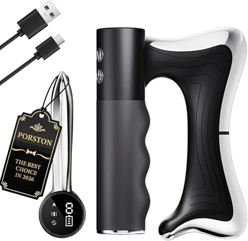 Heated Muscle Scraper Tool Electric Full Body Contouring Device Gua Sha Massager and Fascia Knife for Deep Tissue Relaxation Portable Arm Leg Back Neck Waist Care with LED Display