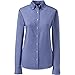 Lands' End Uniform Girls Long Sleeve Oxford French Blue Womens Regular 14