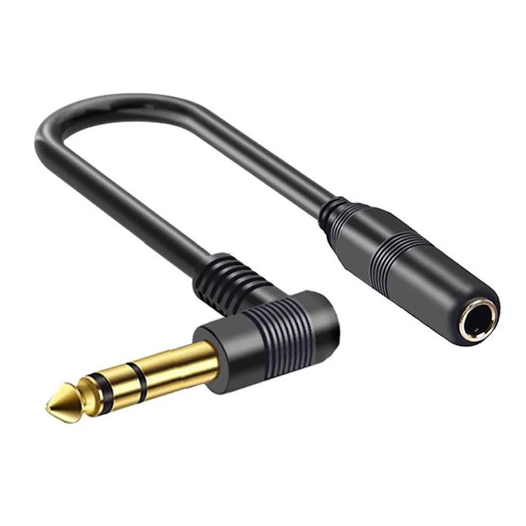 Elnwnnkc 1/4inch Stereo Splitters Cable,1/4Inch 6.35mm Stereo Male to 1/4Inch 6.35mm Female GoldPlated