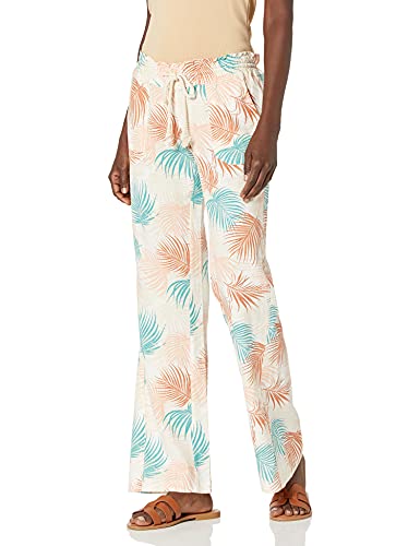 Roxy Women s Oceanside Pant, Snow White Palm Shadows 213, S
