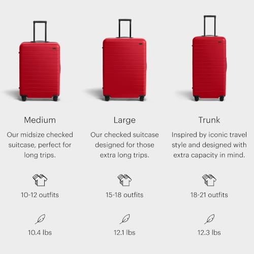 Image of Away Large Checked Luggage - 29-Inch Lightweight Hardside Suitcase with Four WhisperGlide 360 Spinner Wheels, Interior Compression System, TSA-Accepted Lock - Cherry Red