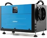 COSTWAY 124 PPD Commercial Dehumidifier, 1300 Sq.Ft Crawl Space Dehumidifier with 9.8 FT Drain Hose & Wired Remote Control Panel, Ideal for Basement, Warehouse, Job Site (Blue)