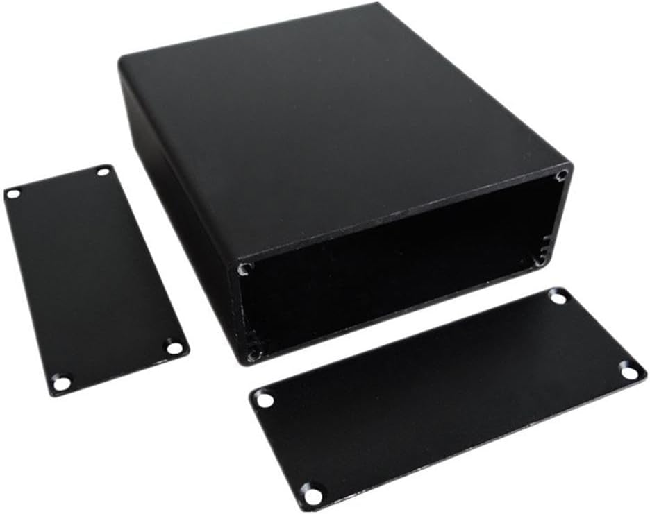 Aluminium Project Box Electronics, Electronic Housing Junction Box, DIY Cool Box, PCB Board Housing, 29 x 75 x 110 mm, Black