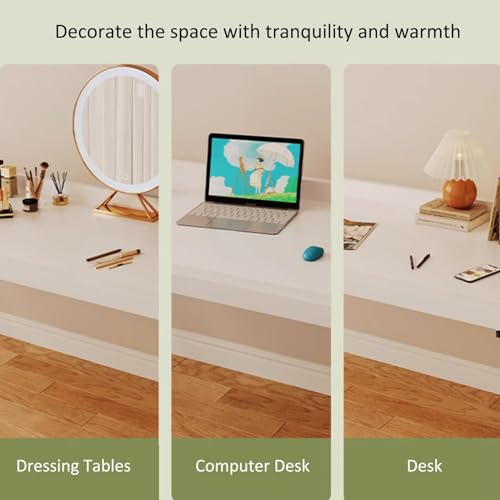 Table de lit réglable avec roulettes et plateau blanc pour ordinateur