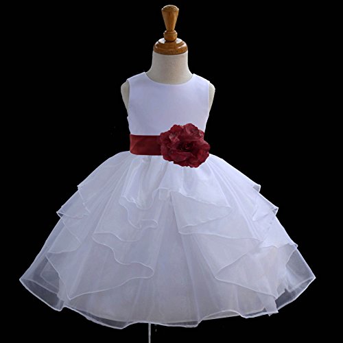 ekidsbridal Organza White Flower Girl Dresses Baptism Dress Pageant Dresses 4613s2