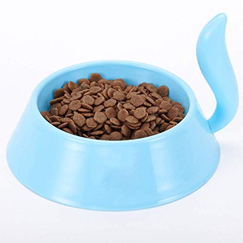 L&XY Cuencos para Perros para Alimentos Y Agua, Comedero para Mascotas De Gran Capacidad, Fondo Estable, Mango Conveniente De Cola Pequeña, Adecuado para Gatos Y Perros (Azul)