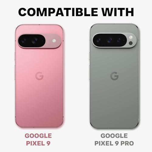 Image of RIGGEAR Shockproof Sleek Hybrid Armor Back Cover Case Compatible with MagSafe Accessories for Google Pixel 9 / Pixel 9 Pro (Smoke Black Matte PC + Black TPU Bumper)