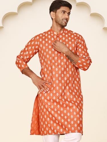 Image of Jompers Men's Cotton Regular Fit Casual Kurta