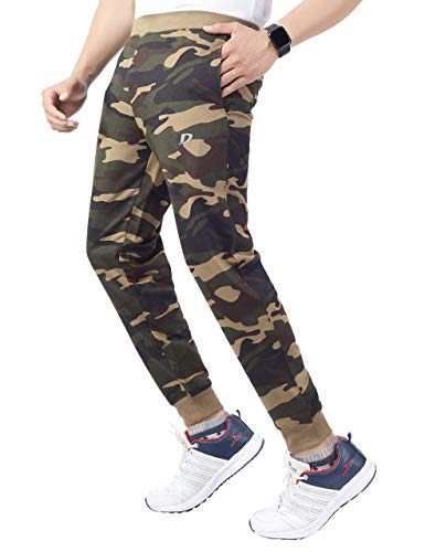 Image of DECISIVE Fitness Joggers Slim Fit Track Pant with 2 Pocket Track Pant for Men- Camo-Grey