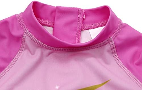 WonderBabe Girls UV Protection Swimsuit Short Sleeve Swimwear Beach Rash Guard Swimming Costume Sun Protection Bathing Suit