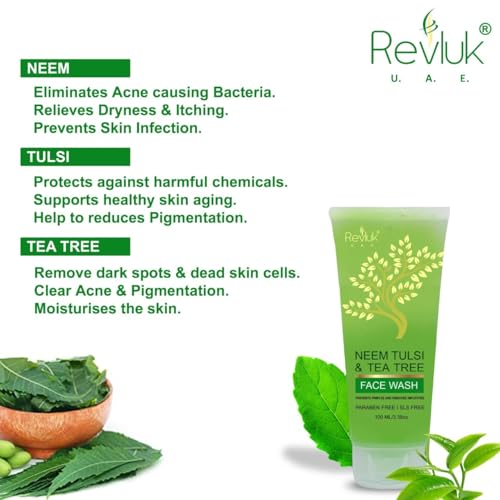 Image of Skin Care Combo - Lukone Aloe Vera Cream 60g and Neem Tulsi Tea Tree Face Wash 100ml, Natural Herbal Care for All Skin Types