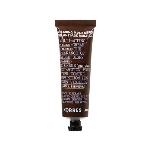 KORRES ATHENIAN GROOMING Anti-Ageing Cream for Face and Eyes, Reduces Fine Lines + Wrinkles, Reduces Dark Circles + Puffiness, Improves Skin Elasticity, Firming, Vegan, 50 ml