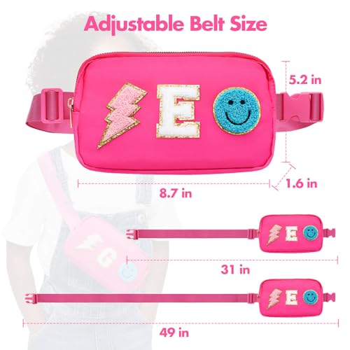 Image of PainZieteg Fanny Pack for Girls Chenille Letter Belt Bag Crossbody for Kids