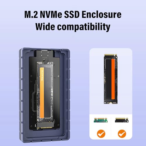 Carcasa externa GOWENIC para SSD M.2 NVMe USB4 40Gbps aluminio miniatura 2