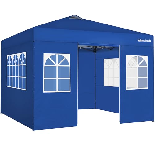 Yaheetech 10x10 FT Pop Up Canopy Tent with 4 Side Walls...