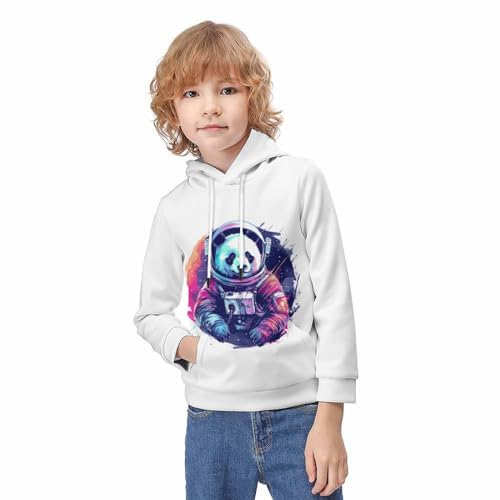 Sweat à capuche panda résistant pour pull léger enfant 10-12Y