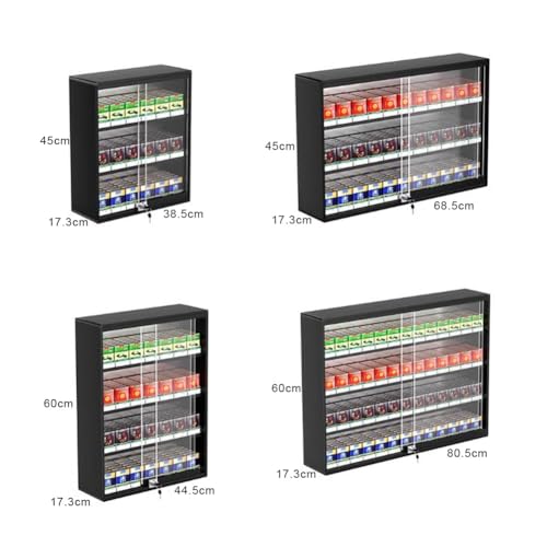 Soporte rectangular para cigarrillos con vitrina cerrada para evitar hurtos 3