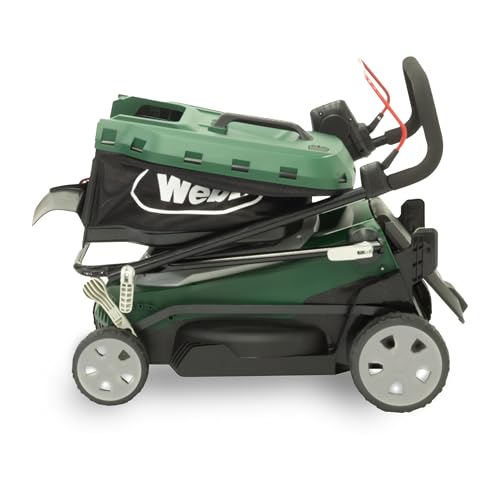 Webb Supreme WEER37RR Electric Rotary Lawnmower with Rear Roller, 6 Cutting Heights, 37cm 15 inch Cutting Width, 1600w Motor, 15 Metre Cable and 40L Collection Bag - 3 Year Guarantee - 3