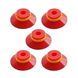 AOHOCA 5 pcs Industrial Flat Vacuum Suction Cup F Series Single Layer Silicone Robotic Arm Accessory with Ribs,Industrial Robots Accessoties (F25)