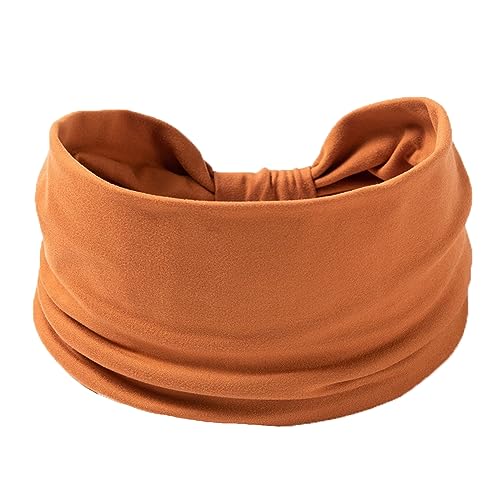 SEVENHEAD Headbands for Women, Non Slip Hair Wrap Yoga Elastic Hair Bands Sport for Girls Brown