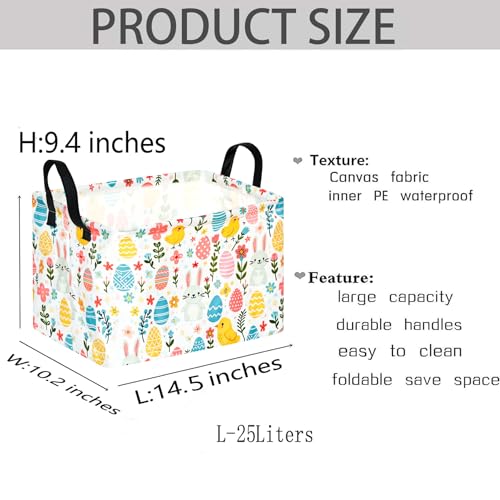Image of Gift Toy Storage Basket for Girls and Boys, Storage Organizer for Nursery Hamper Home Bedroom Laundry Hamper Shelf Easter Baskets