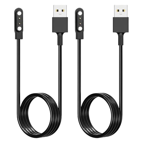 Eddrfy Câble de charge magnétique universel pour montre intelligente - 4 mm - 2 broches - Accessoire USB - Câble de charge rapide pour différentes montres intelligentes et traqueurs de fitness