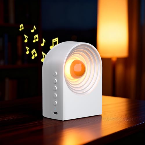 UNEEDE White Noise Sound Machine with Bluetooth Functionality, Night Light, Portable Bluetooth...