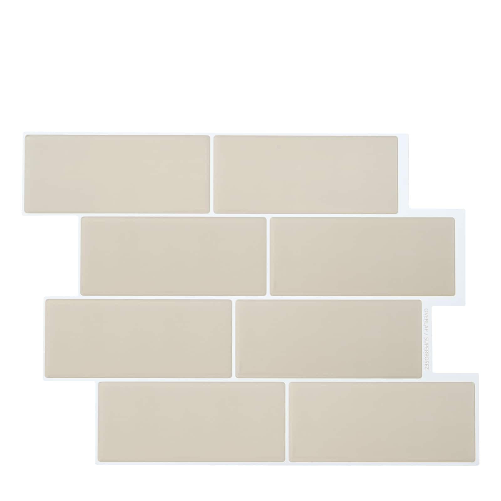 Azulejo de Metro 50 Uds. Beige 29 x 21 cm Poliuretano y PET