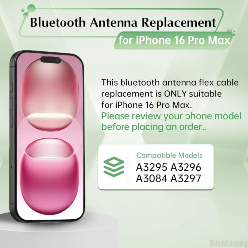 Antena Bluetooth para iPhone 16 Pro Max cable flex reemplazo modelos A3295 A3296 2