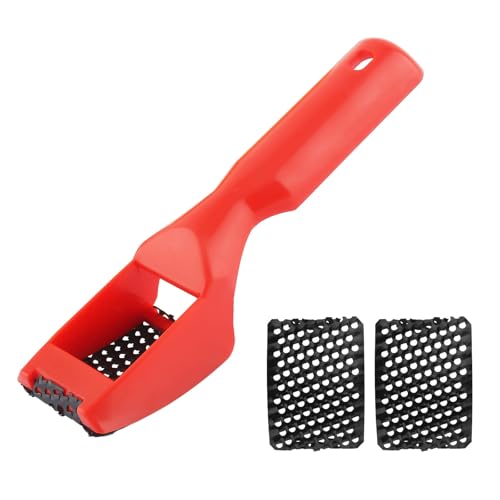 Omninmo Shaver Blade Holder, Includes 3 Half-Round Shaving/Shaping Blades - Steel Rasp Block Plane, One Hand Surform Shaver Handle, Dent Repairs, Wood Fiberglass File Tool
