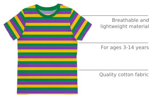 Image of Deerose Kids Striped Shirts Short Sleeve Boy Girls July 4th Patriotic Tee Top 3-14 Years