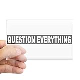 CafePress Question Everything Black Rectangle Sticker Rectangle Bumper Sticker Car Decal