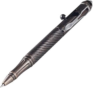 SMOOTHERPRO Solid Brass Ballpoint Pen Bolt Action Portable Delicate Signature Pen for Gift Business Office EDC Pocket Color Bronze (BTA972)