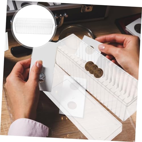 Caja organizadora transparente para monedas con capacidad 20 miniatura 4