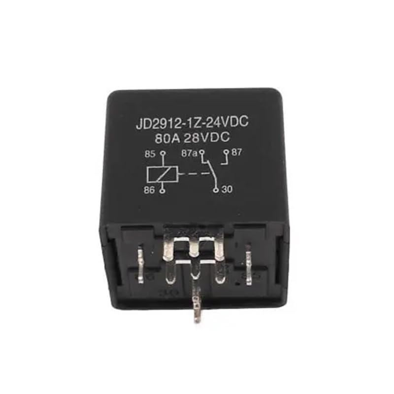 Relé de seguridad for vehículo, bobina de 24 V CC, 80 A, 5 pines SPDT, 10 unidades